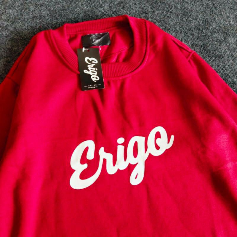 CrewNeck Erigo Sablon Pria Wanita Sweater erigo