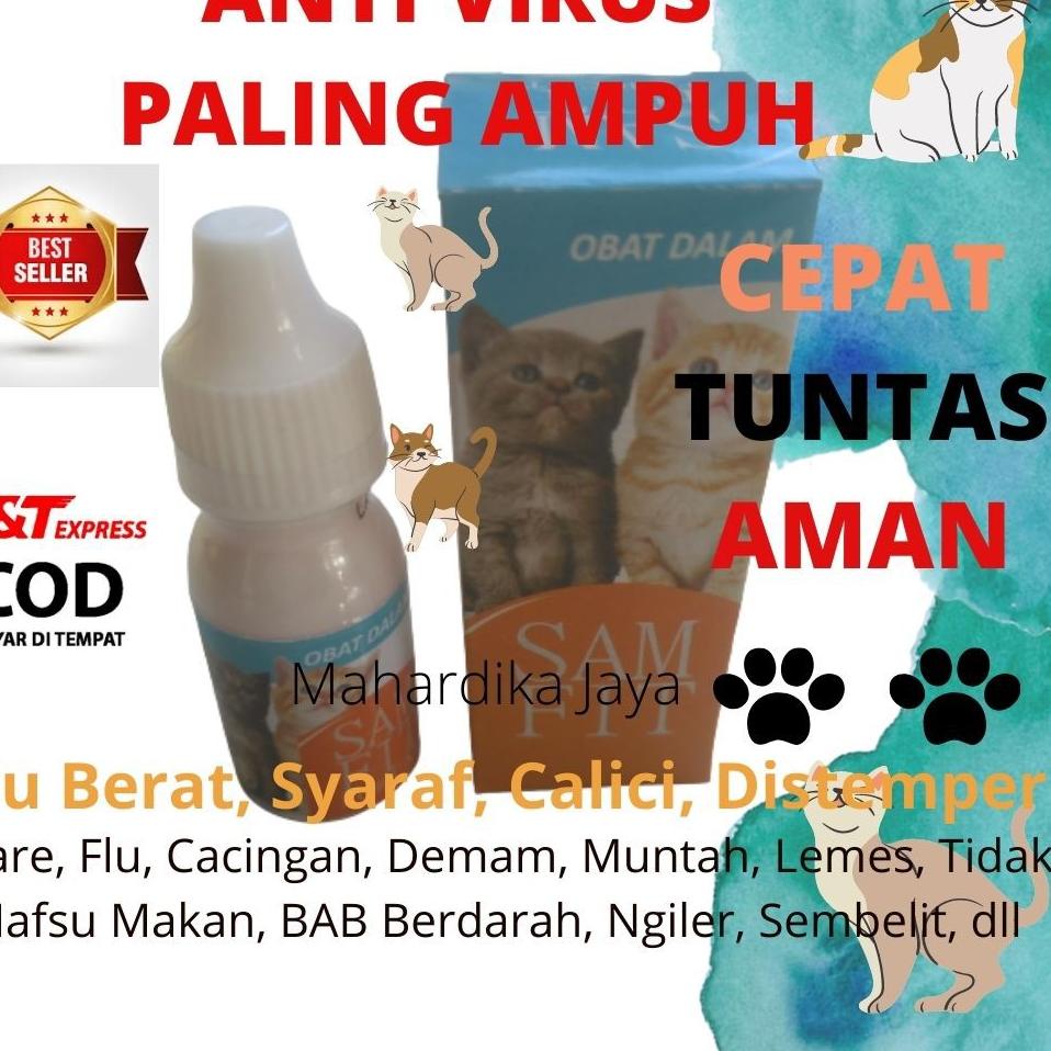 [MUY✺] ↔☈ SAMFIT Obat Kucing Mencret Obat Kucing Flu Obat Muntah Kucing Obat Virus Kucing 15ML ↔ (Ba