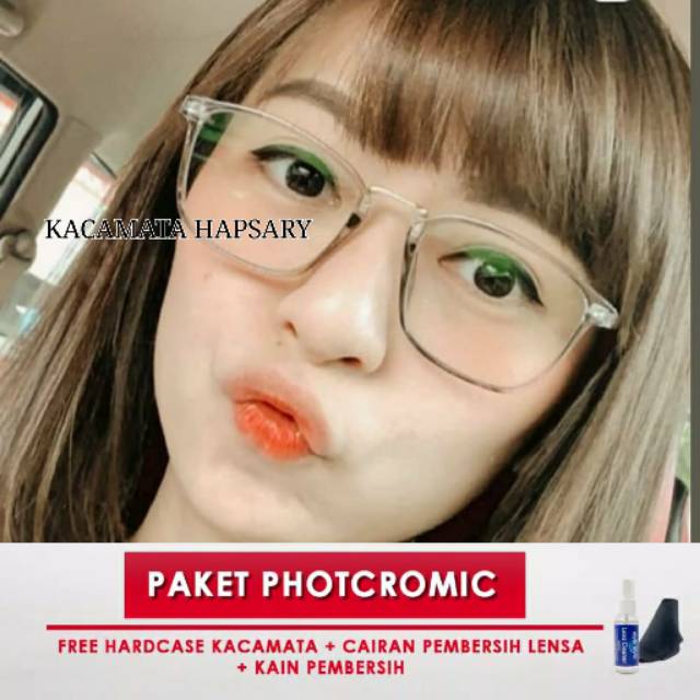 PAKET FRAME + LENSA PHOTOCROMIC | KACAMATA WANITA 210 | KACAMATA MINUS | KACAMATA ANTI RADIASI