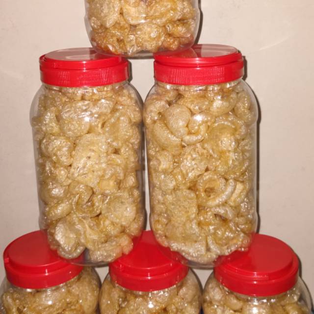 

Kerupuk babi uk. Toples 2 liter