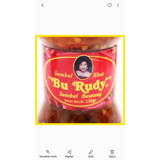 

SAMBEL BU RUDY OLEH OLEH SURABAYA BAWANG HANYA SUPPORT GOJEK JNE YES