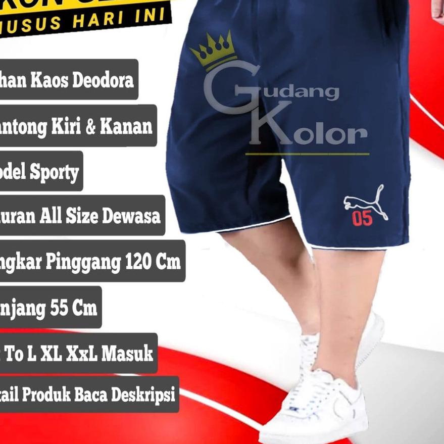 Update Celana Pendek Pria Jumbo Polos Bordir Short Pants Santai Cowok Dewasa Celpen Harian Laki Laki