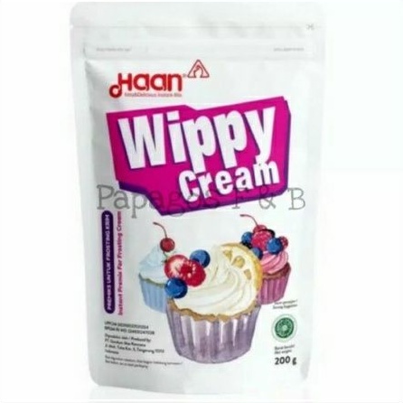 

Wippy Wipping Cream Haan Pounch Bubuk Instant Whip Cream 200 gr / gram
