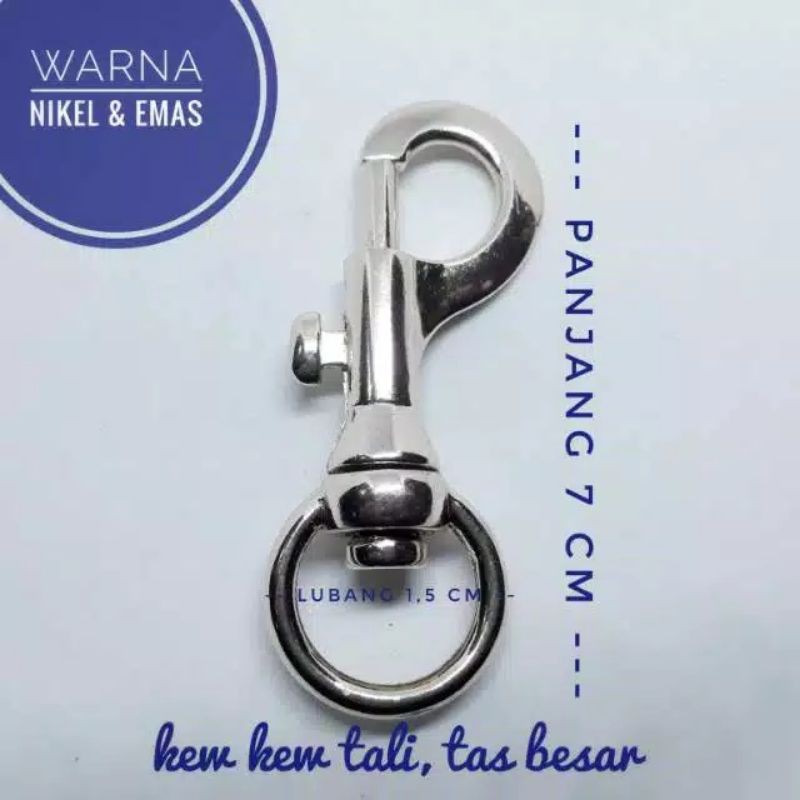 Snaphook cantelan / pengait tali tas warna rose gold