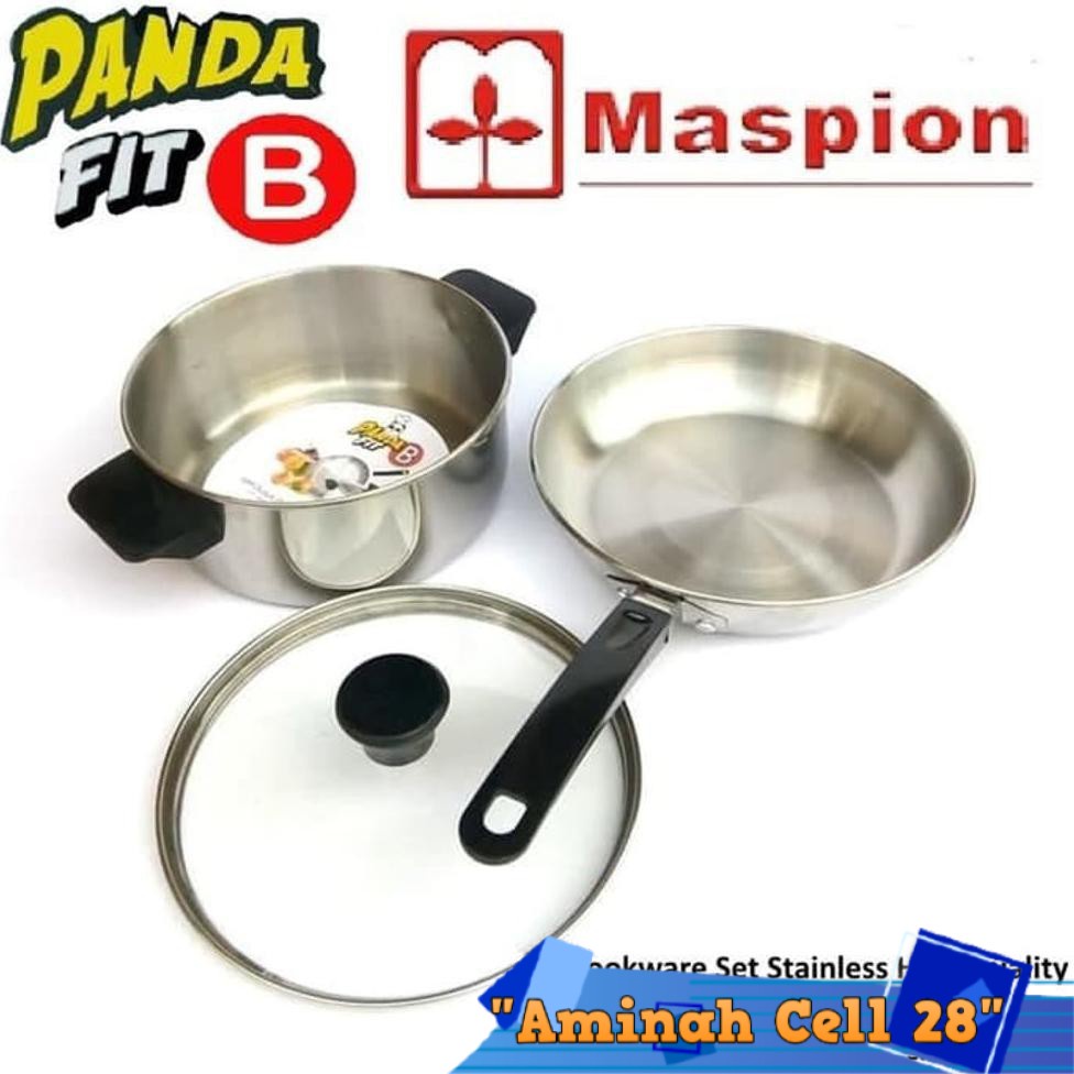 Maspion Panci Set Kaca Stainless Steel