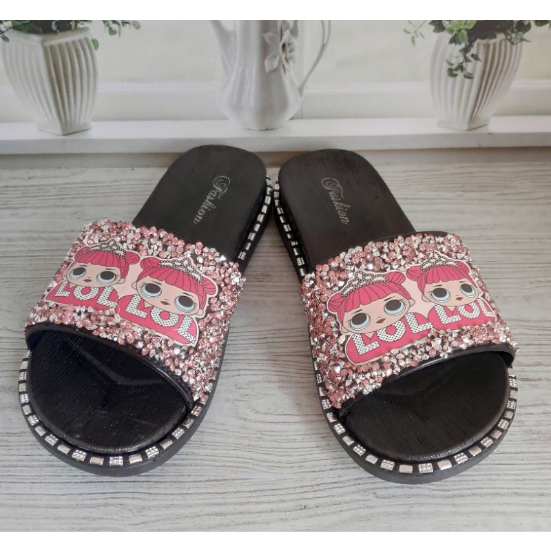 SANDAL ANAK Tanggung kokop muka bling-bling