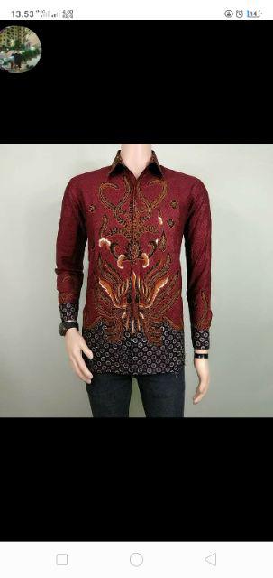 Kemeja Batik Pria Ppbtk07 Modern Lengan Panjang Casual Modis Trendy Masa Kini M L Xl Asli Pekalongan