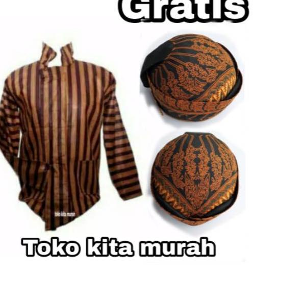 Penjualan Terbanyak.. BAJU ADAT JAWA // SURJAN LURIK GRATIS BLANGKON // BAJU LURIK // BAJU SURJAN //