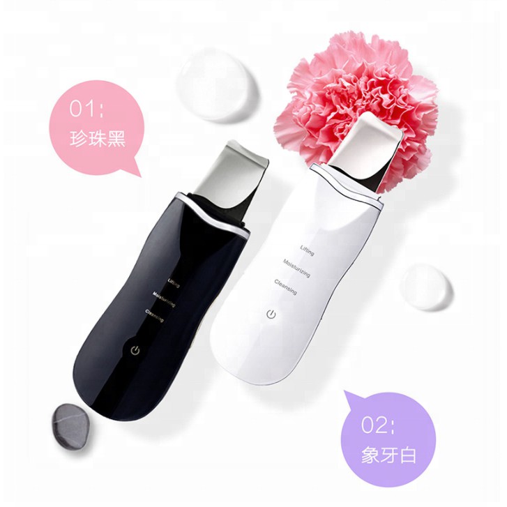 Alat Facial Ultrasonic Skin Scrubber Penghilang Jerawat dan Komedo shovel model spatula original