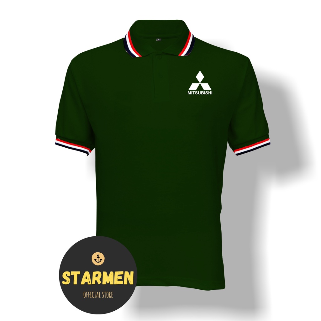 Kaos Polo Shirt Pria Kerah Logo MITSUBISI