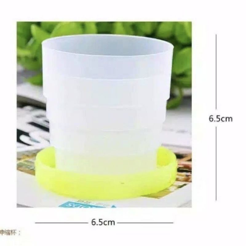 GELAS LIPAT PORTABEL TRAVEL TELESCOPIC PLASTIC CUP