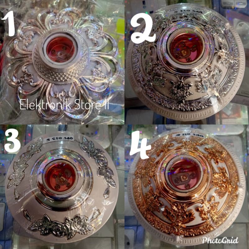 Fiting Motif Lampu Plafon e 27