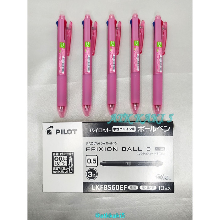 

PENA PILOT FRIXION 3 in 1 0.5mm Warna warni Bisa Di Hapus [ 1 Buah ] - Merah Muda