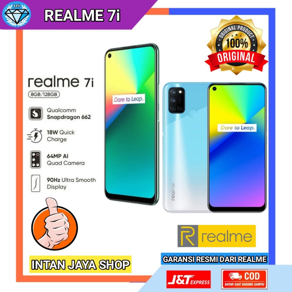 Handphone realme 7i ram 8gb rom 128gb terbaru hp realme murah garansi indonesia