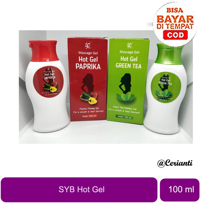 [BANTU HILANGKAN LEMAK BANDEL] [100ML] [BPOM] SYB HOT GEL GREEN TEA &amp; PAPRIKA | GEL BAKAR LEMAK TUBUH_Cerianti