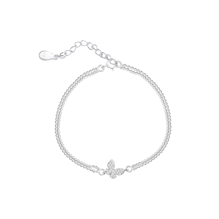 IFYOU Fashion Crystal Butterfly Bracelet Simple Ladies Bracelet Women Jewelry Accessories Gift