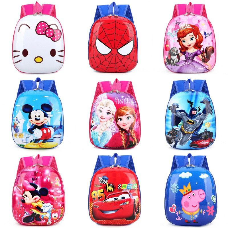 BJ2776 - BATMAN/CAPTAINA/CARS/DINOSAUR/FROZEN/HELLOKITTY/MINNIE/LION/MICKEY/PEPPAPIG/PEPPA BLUE/SOFIA/SPIDERMAN/BARBIE/BLUECARS/SUPERWINGS/PRINCESS TAS RANSEL ANAK SEKOLAH TAS KARAKTER ANAK TAS WANITA FASHION IMPORT TERMURAH JTF776 JTF776A BQ3293 CR7810