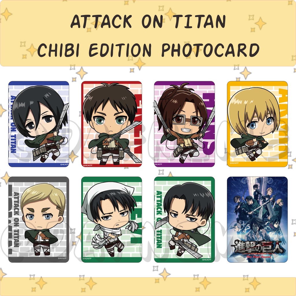 ATTACK ON TITAN CHIBI EDITION PHOTOCARD ANIME