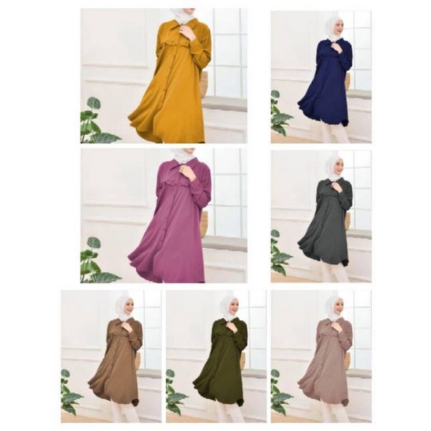 TUNIK RUFELLA MUSLIM / LONGDRESS POLOS RUFLLE