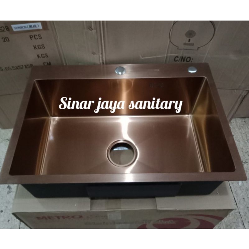 Kitchen sink antik rose gold 6545 / Bak cuci piring rose gold 6545