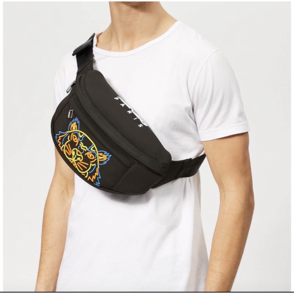 Kenzo Tiger Bumbag Neon Black - Original 1000%