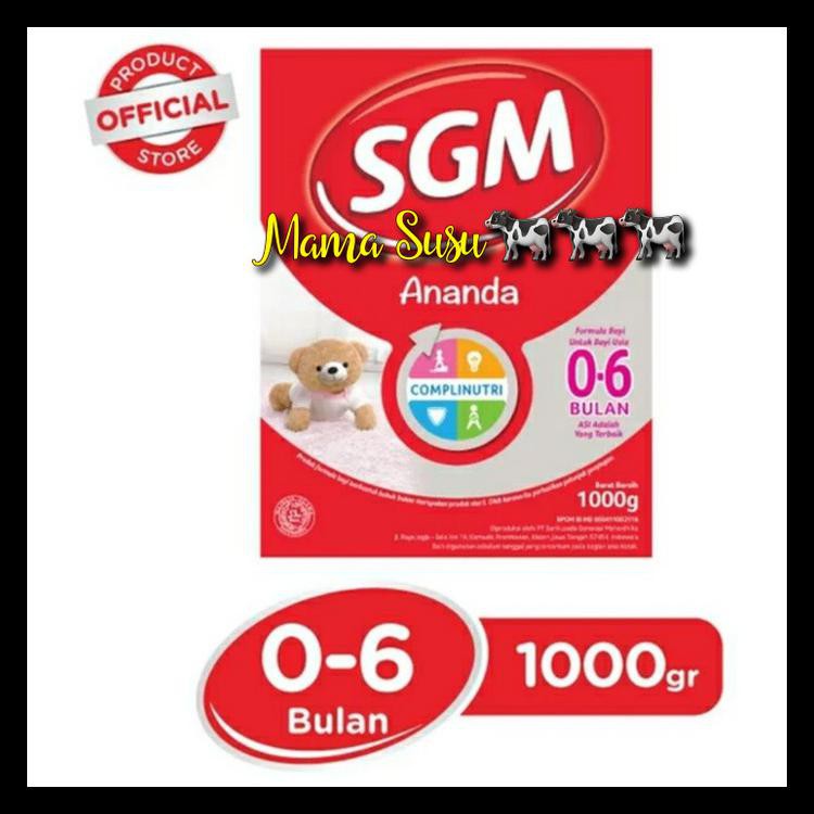 

ORIGINAL SGM ANANDA 0-6 BULAN PRESINUTRI SUSU FORMULA BAYI BABY 1KG 1000GR GRA