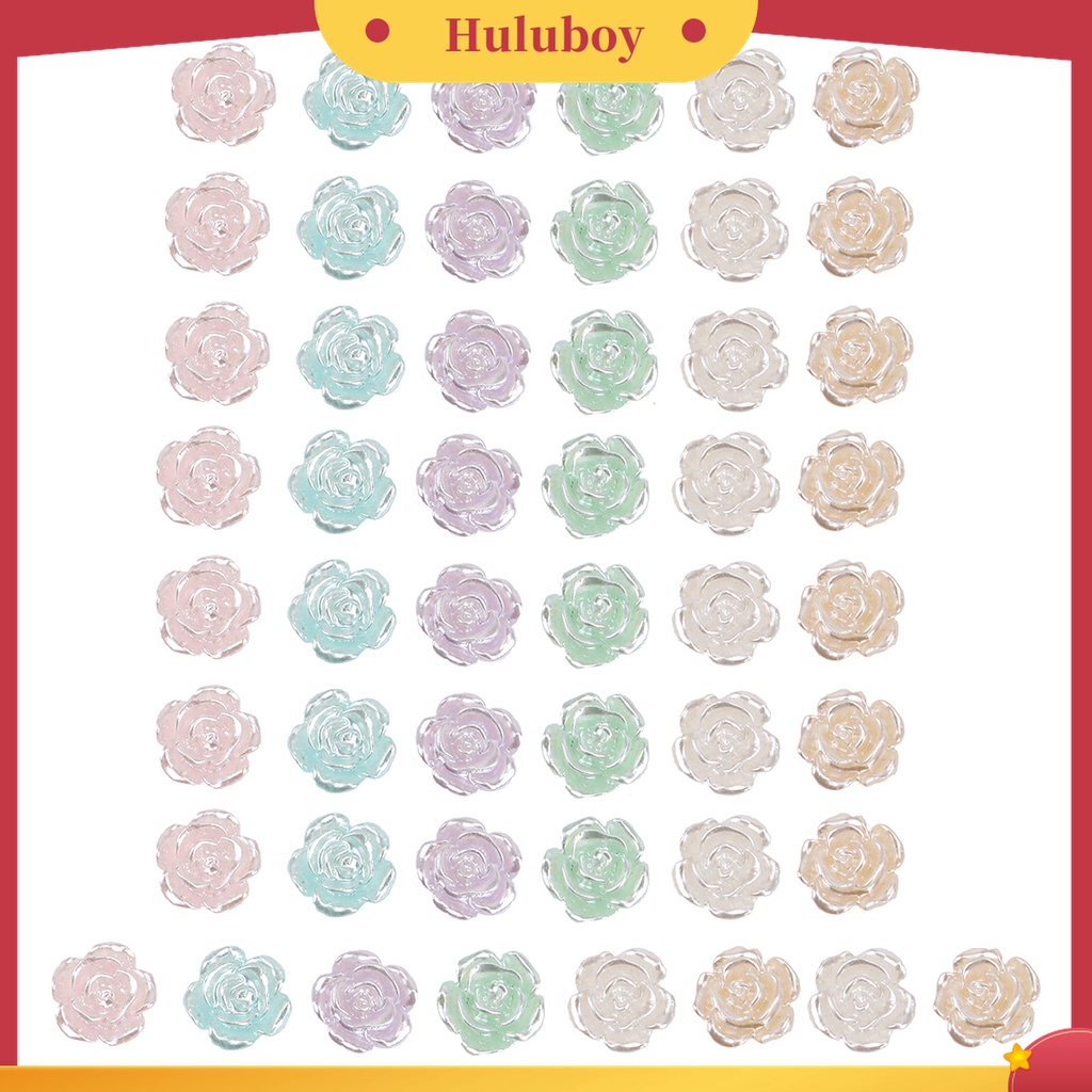 Huluboy Huluboy♡ 50 Pcs Ornamen Bunga Camellia Aneka Warna Untuk Dekorasi Manicure