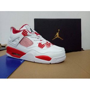NIKE AIR JORDAN RETRO 4 ALTERNATE WHITE RED Terlaris