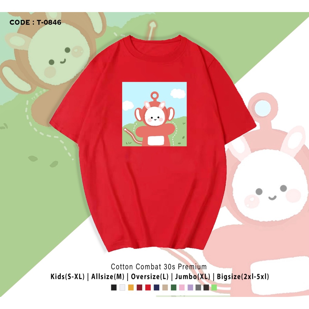 KAOS TELETUBBIES/KAOS TERBARU/KAOS OVERSIZE/KAOS PRIA WANITA/KAOS SANTAI/BISA CUSTOM