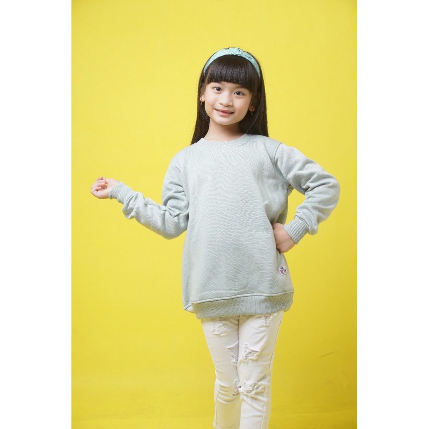 Crewneck Anak Basis Polos by Arhighreskids Warna Cream