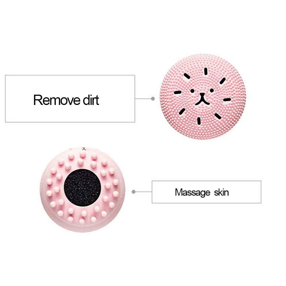 HUAMIANLI Facial Cleansing Pad Scrub Face Washing Brush Jellyfish