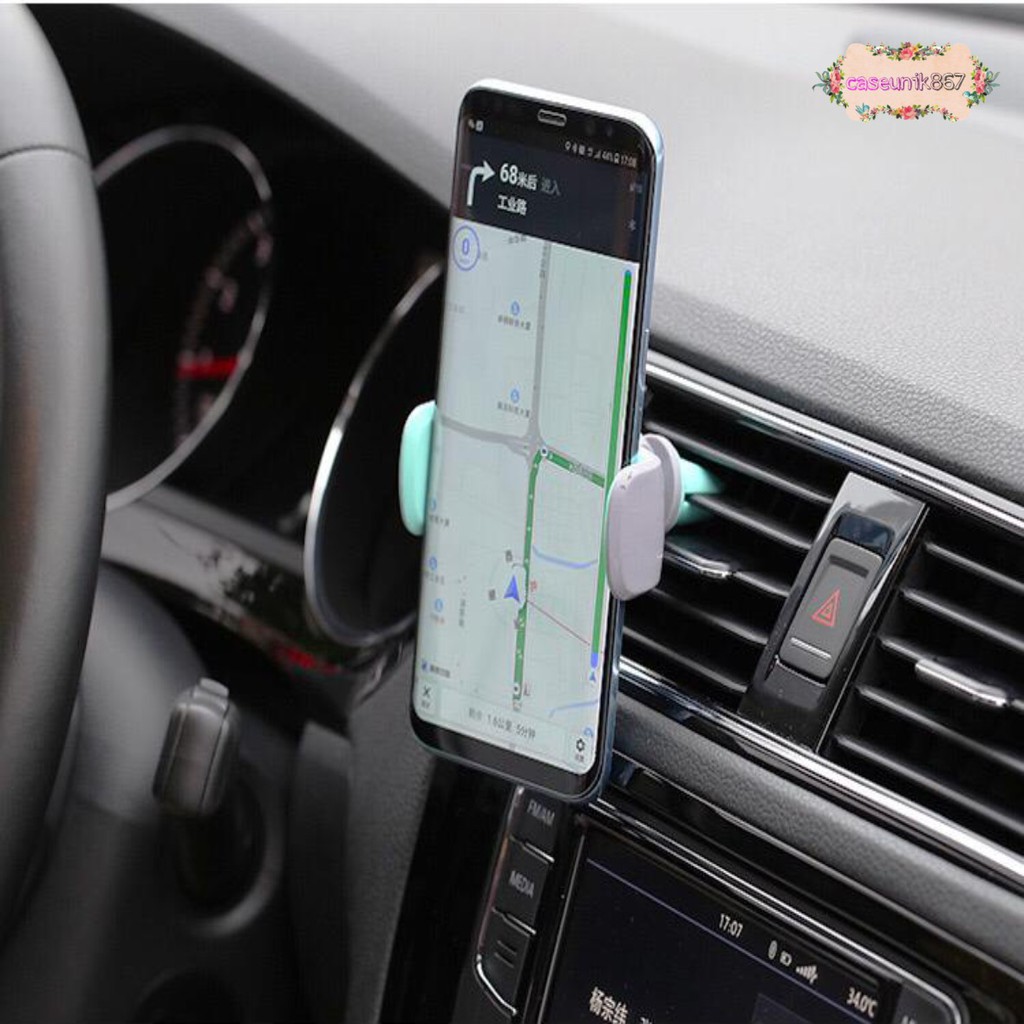 JXCH 2in1 Holder mobil HP car Holder Stand Dashboard AC KACA GPS universal phone 360 derajat CS1803