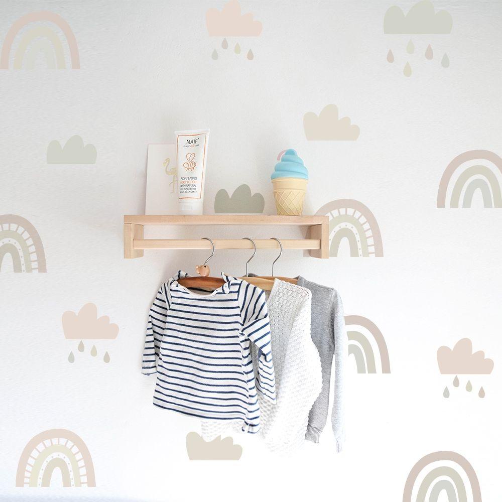 Nickolas1 Pelangi Stiker Dinding Removable Self Adhesive Jendela Furniture Mobil Kupas Dan Tongkat Untuk Kamar Anak Nursery Decor Wall Decals