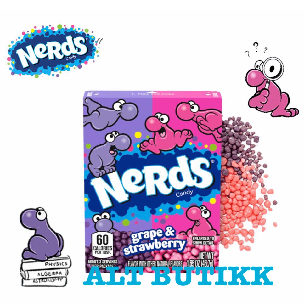 

NERDS GRAPE STRAWBERRY CANDY 46.7gr MADE IN USA