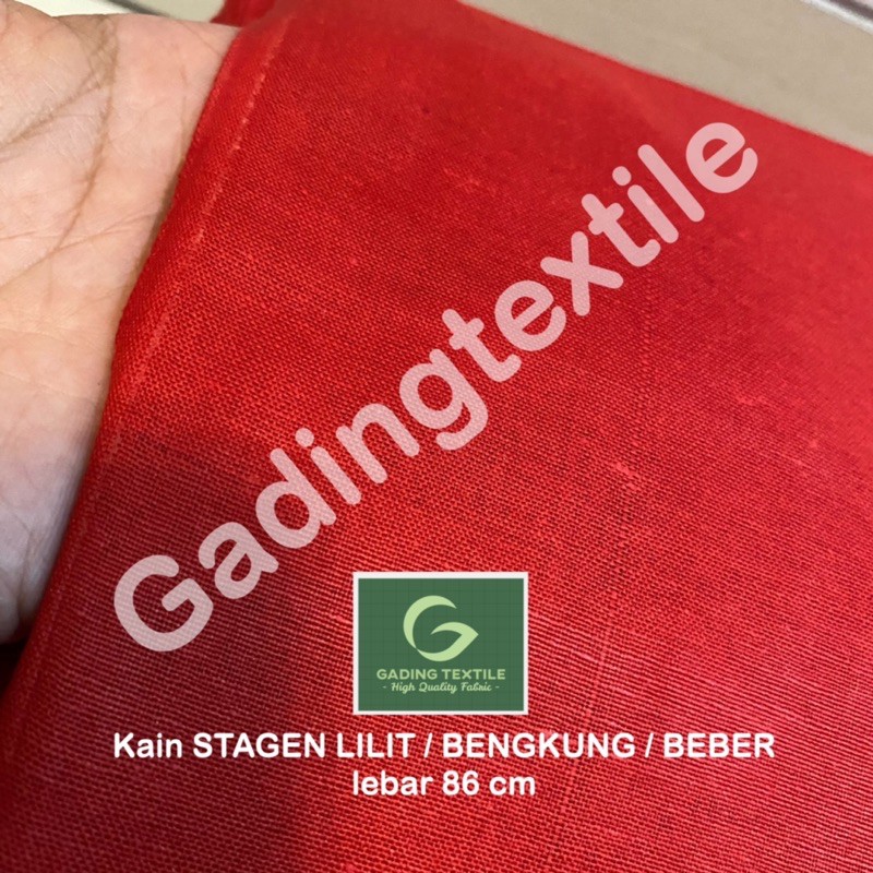 ( per setengah meter ) kain katun stagen lilit beber merah CAP IBU DAN ANAK meteran lebar 86 cm bahan pelangsing pengecil bebat bengkung korset corset sabuk perut ibu pasca paska melahirkan menyusui kemben jawa sangjit sanjit dekorasi dekor imlek