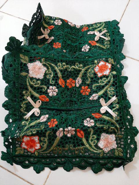 Tempat Tisu Bordir Kerancang Manual Handmade Khas Tasikmalaya