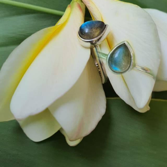 Cincin perak bali labradorite