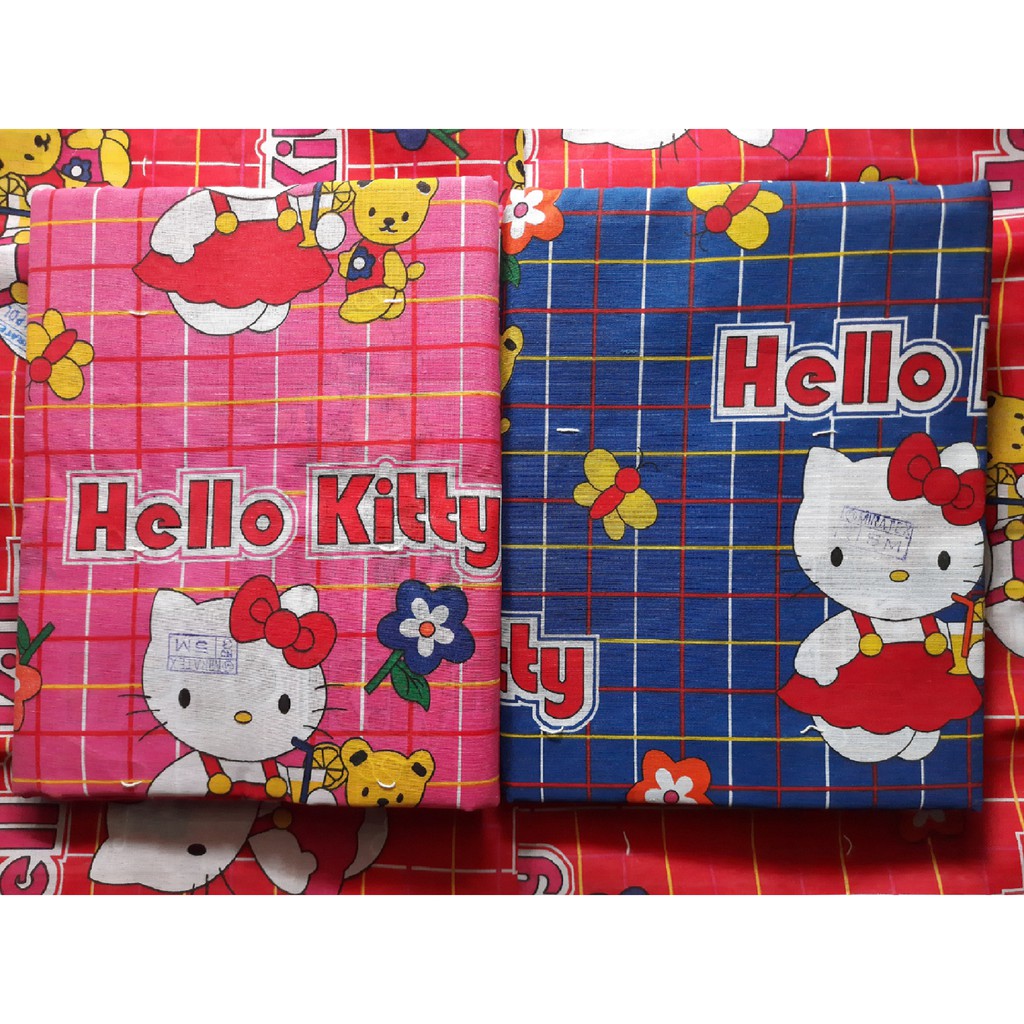 URUNG KASUR KAPUK NO 2 RENDENG 140X200 CM MOTIF HELLO KITTY SARUNG KASUR ISI KAPUK KULIT KASUR KAPUK