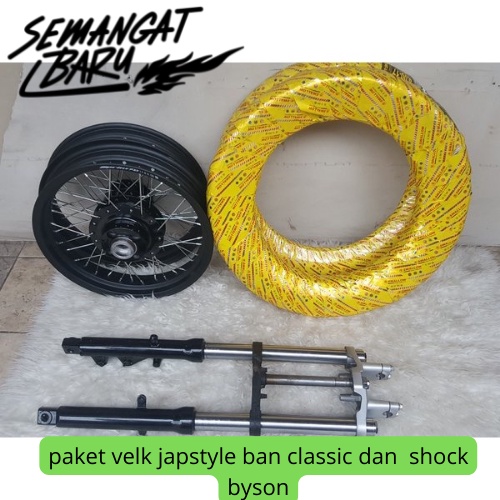 PAKET VELG JAPSTYLE BAN CLASSIC DAN SHOCK BYSON