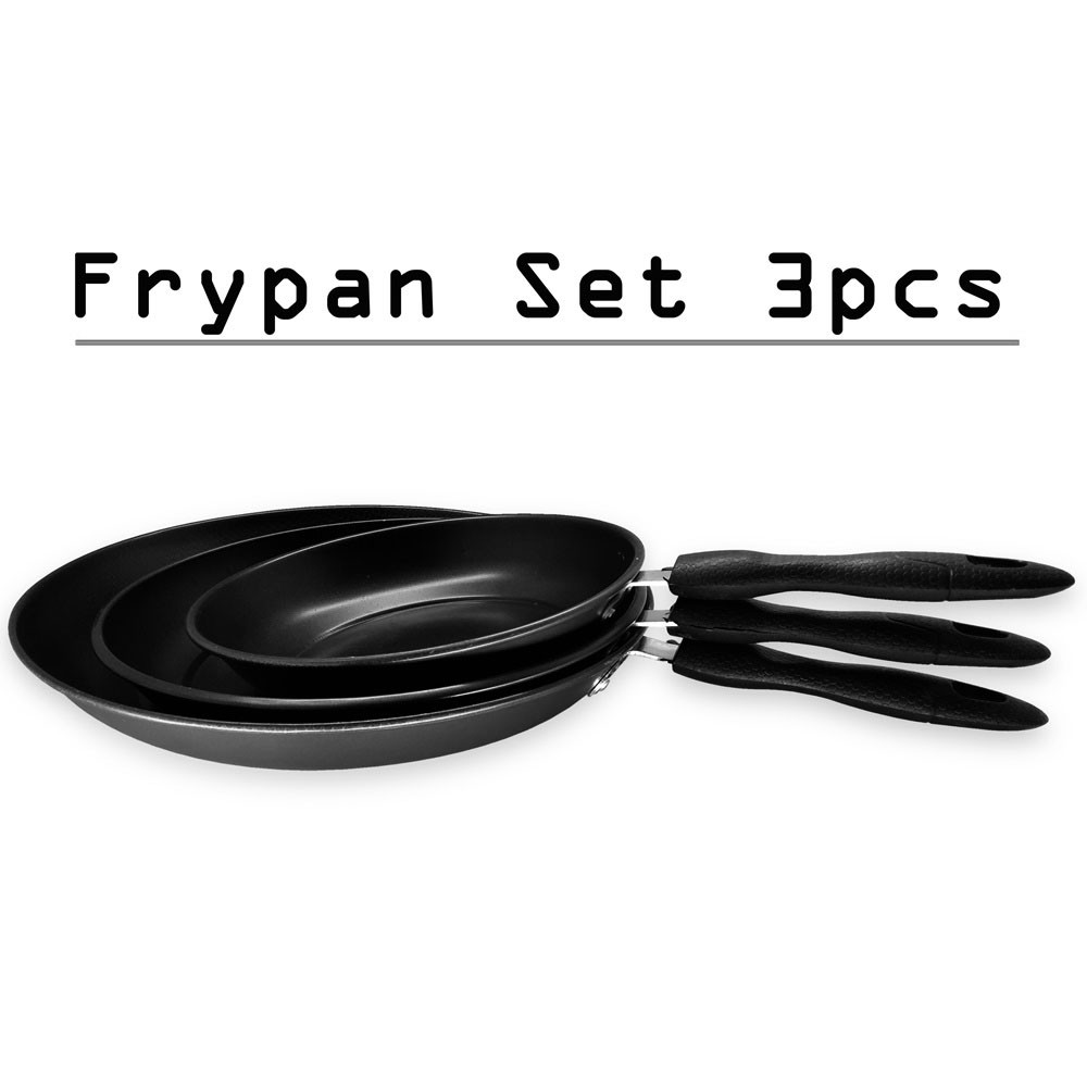 Frypan Set Teflon Anti lengket isi 3 pcs / Frypan set 3 pcs Non stick