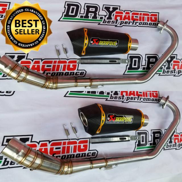 Knalpot racing motor axrapovic carbon #vixion-satria-sonik-CBR 150