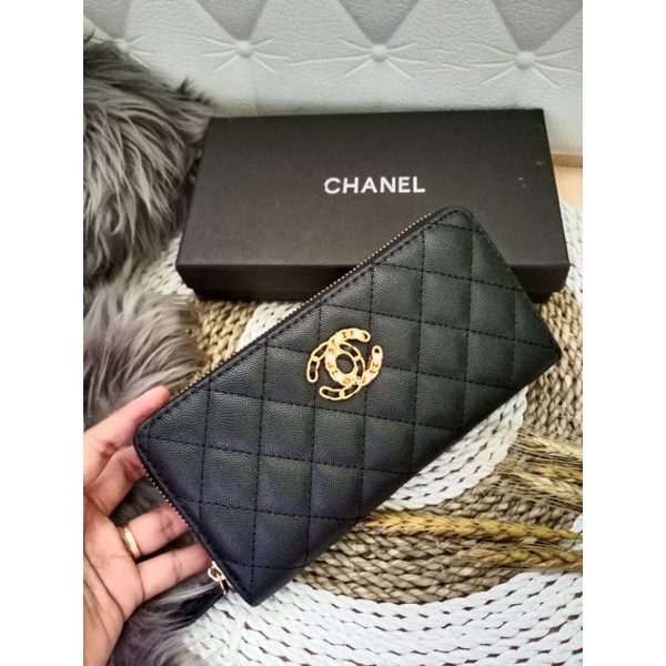 DOMPET CHANEL PANJANG 1 RESLETING FREE BOX ..