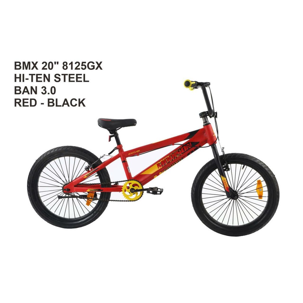 sepeda anak laki BMX usia 8 - 9 - 10 sampai 12 tahun-Moris 8125 merah