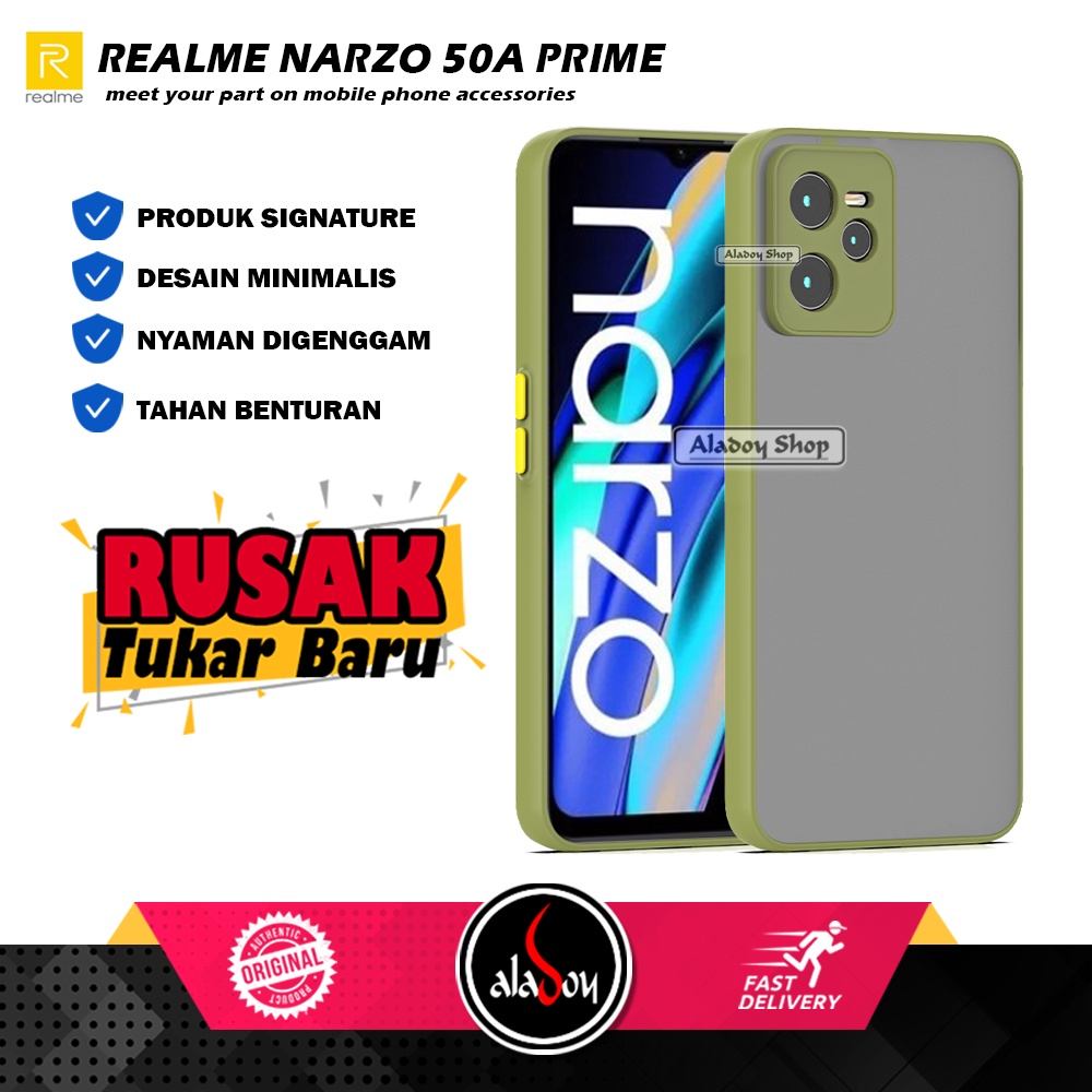 Case Realme Narzo 50A Prime Hard Case AERO Protection Camera Premium Casing