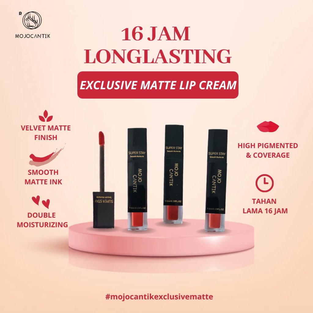 Lip Cream Lip Matte Mojocantik BRAND Exclusive Lipcream Super stay matte Waterproof and Pigmented Lipcream tahan lama dan soft