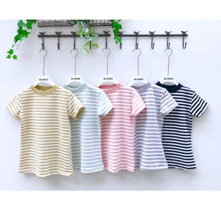 VS - GIANT BASIC HAYNECK STRIPE TUMBLR TSHIRT BAJU KAOS WANITA TERMURAH