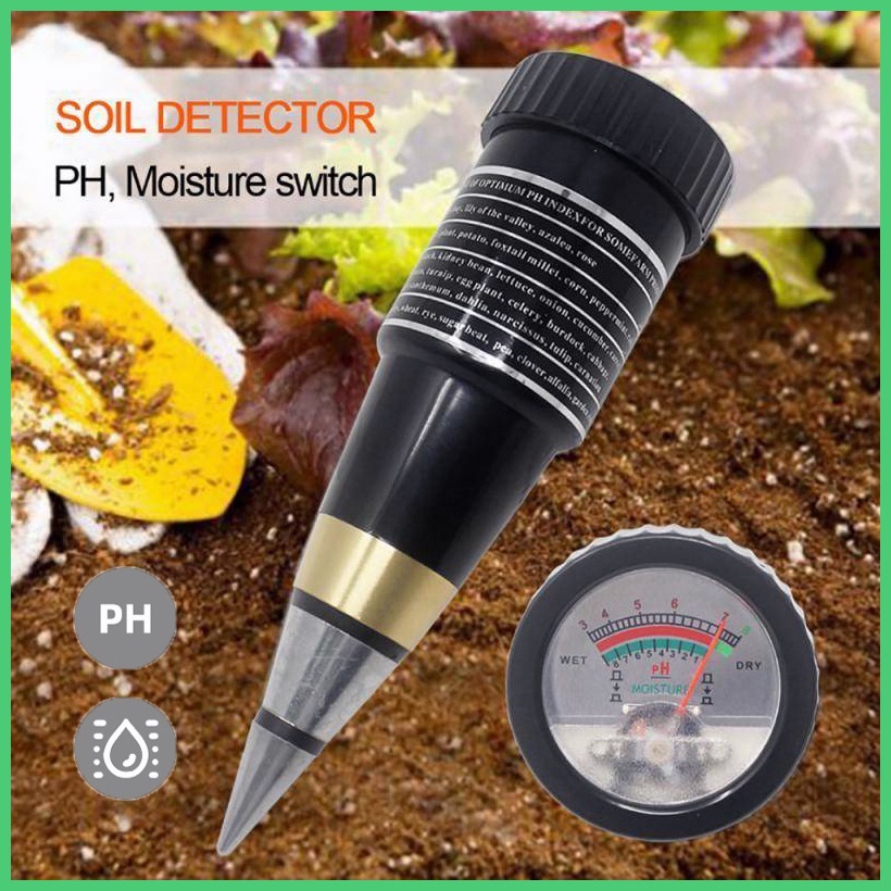 【Ready】Alat Kelembaban Tanah 2 in 1 Pen Type PH Meter Soil Humidity Moisture Tester High Sensitivity Soil Acidity Tester  3-8PH