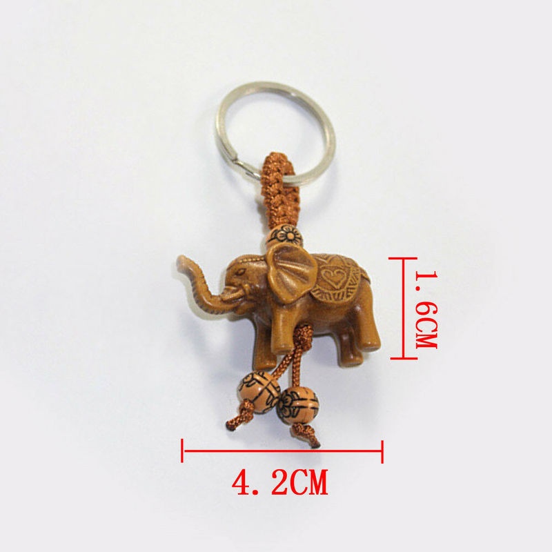 1pc Gantungan Kunci Bentuk Gajah Bahan Resin Untuk Unisex