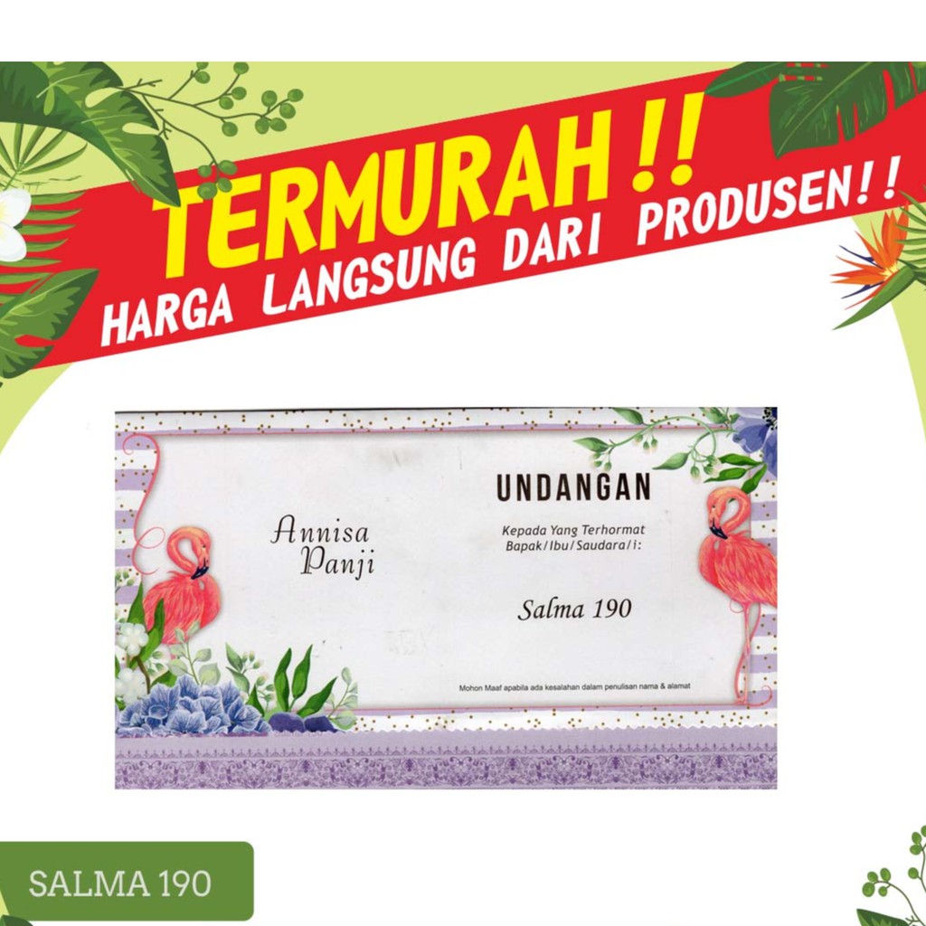 Blangko Undangan Salma 190 Harga Murah Erba Java Samara