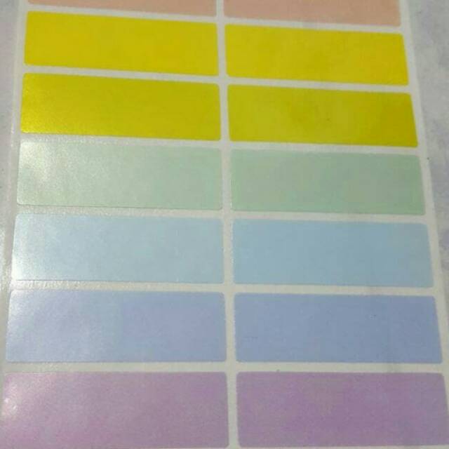 

Label nama waterproof / stiker Polos Pastel